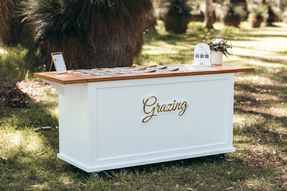Small grazing cart in an outdoor park setting
