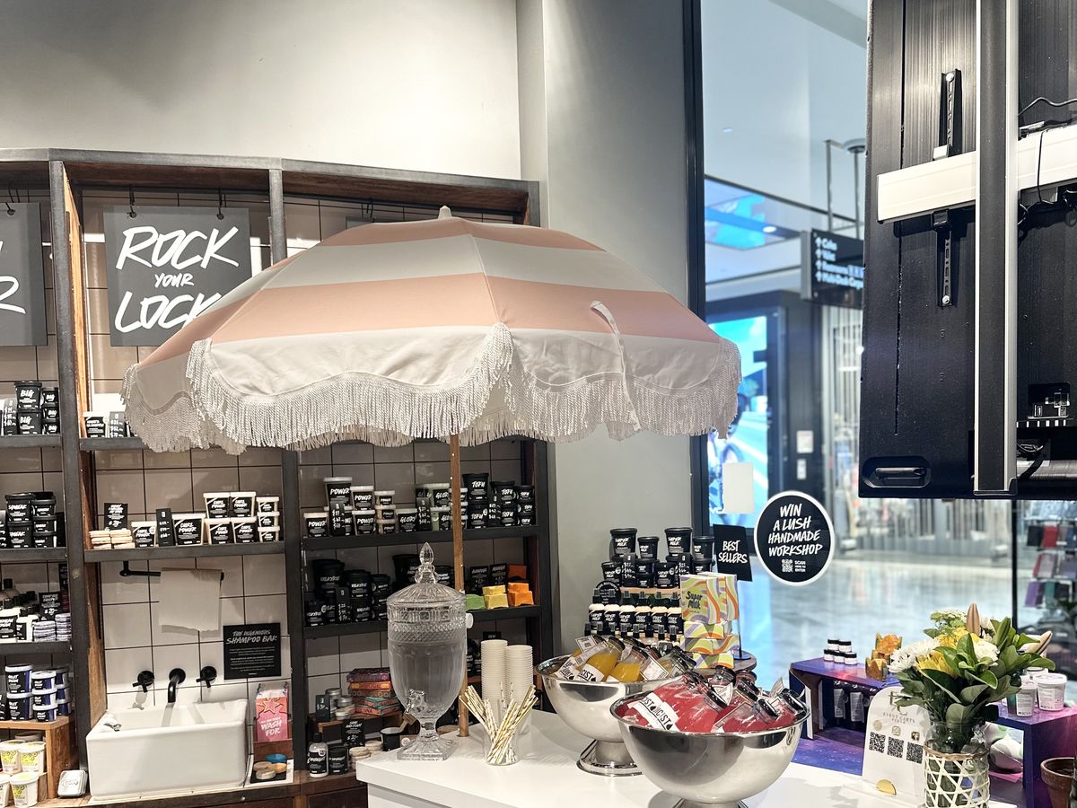 Branded event cart used for retail product activation